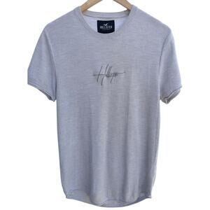 Hollister California Waffle Knit T Shirt Mens Medium Gray Short Sleeve